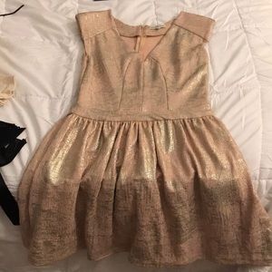 Glamorous rose gold cocktail dress by CR Sz M